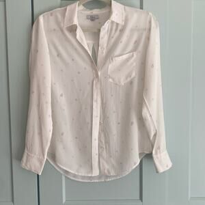 Rails Kate Pastel Stars Silk Button down blouse size xs